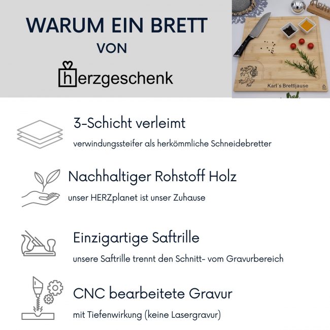 Schneidebrett XL – Personalisierung Brettljause – Bild 3