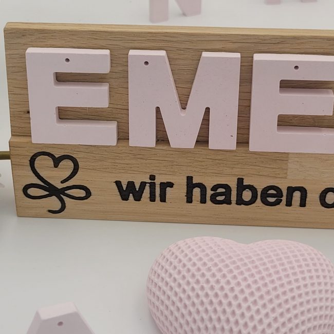 Personalisiertes Geschenk für Mädchen Tischaufsteller, Namensaufsteller 25 cm – Bild 3